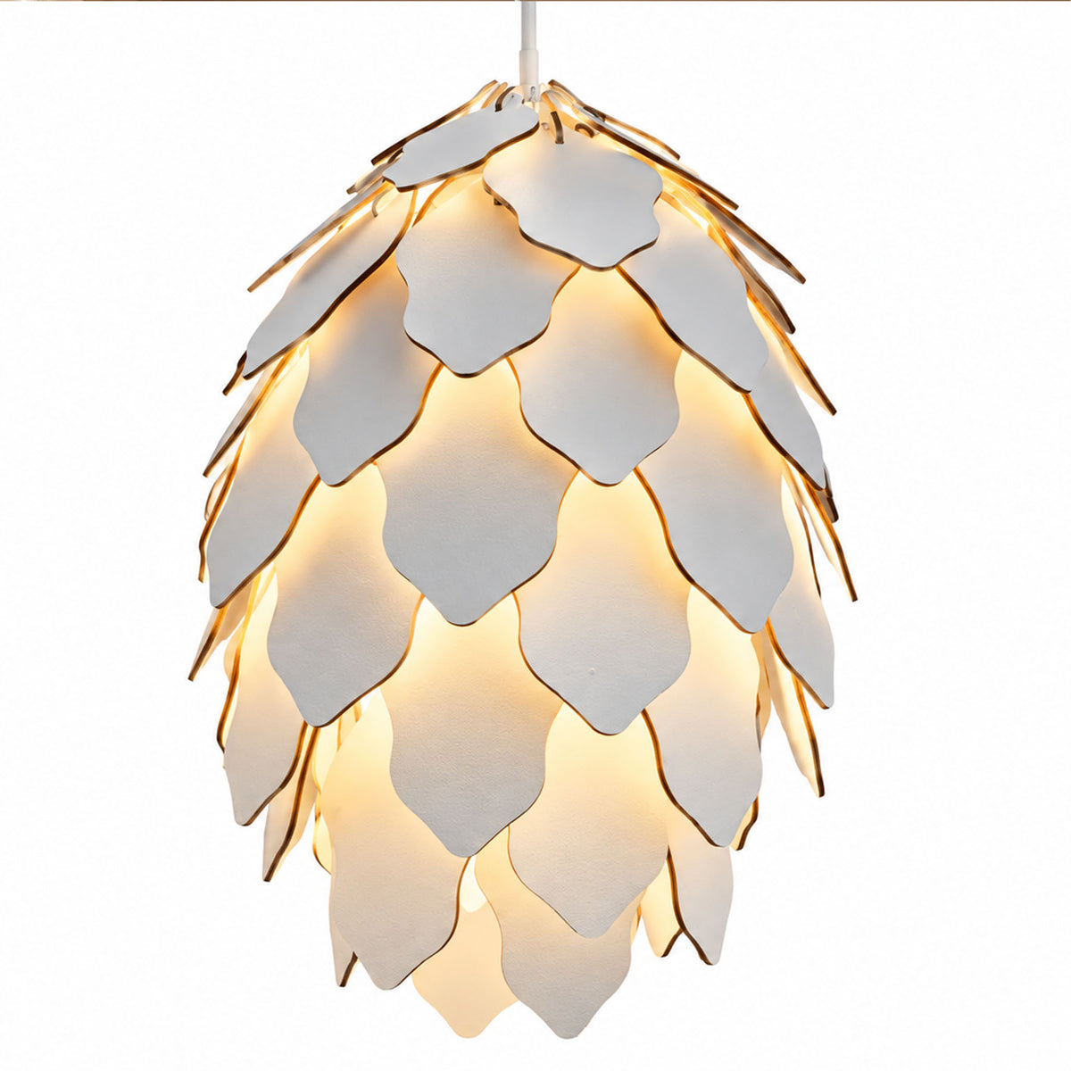Käpy 45 pendant lamp / taklampa / riippuvalaisin i björkfaner / birch veneer / koivuviilu – pine cone inspired / kotteinspirerad / kävyn inspiroima skandinavisk design.
